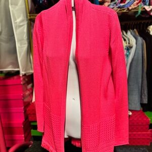 Lilly Pulitzer Noble Fringe Cardigan - Aura Pink (Size XS)